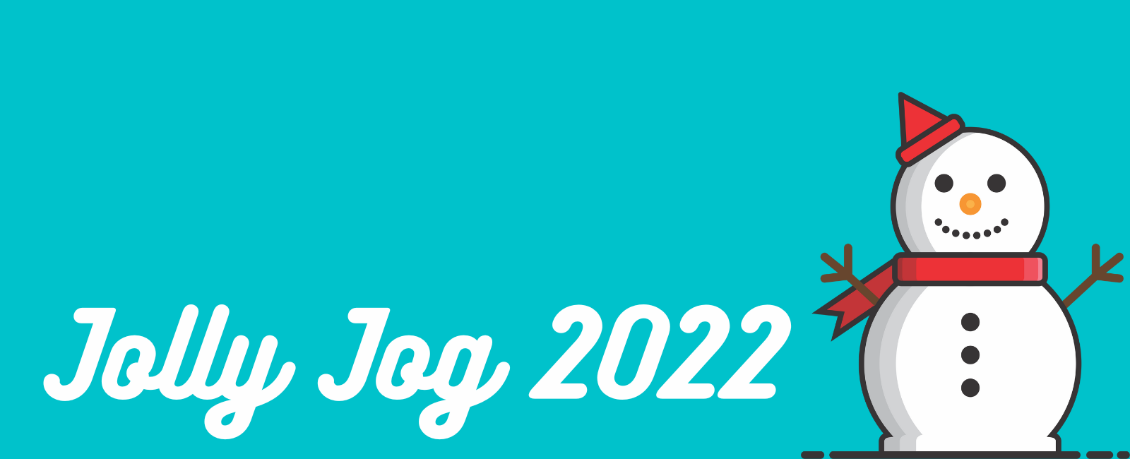 "Jolly Jog 2022" with a snowman